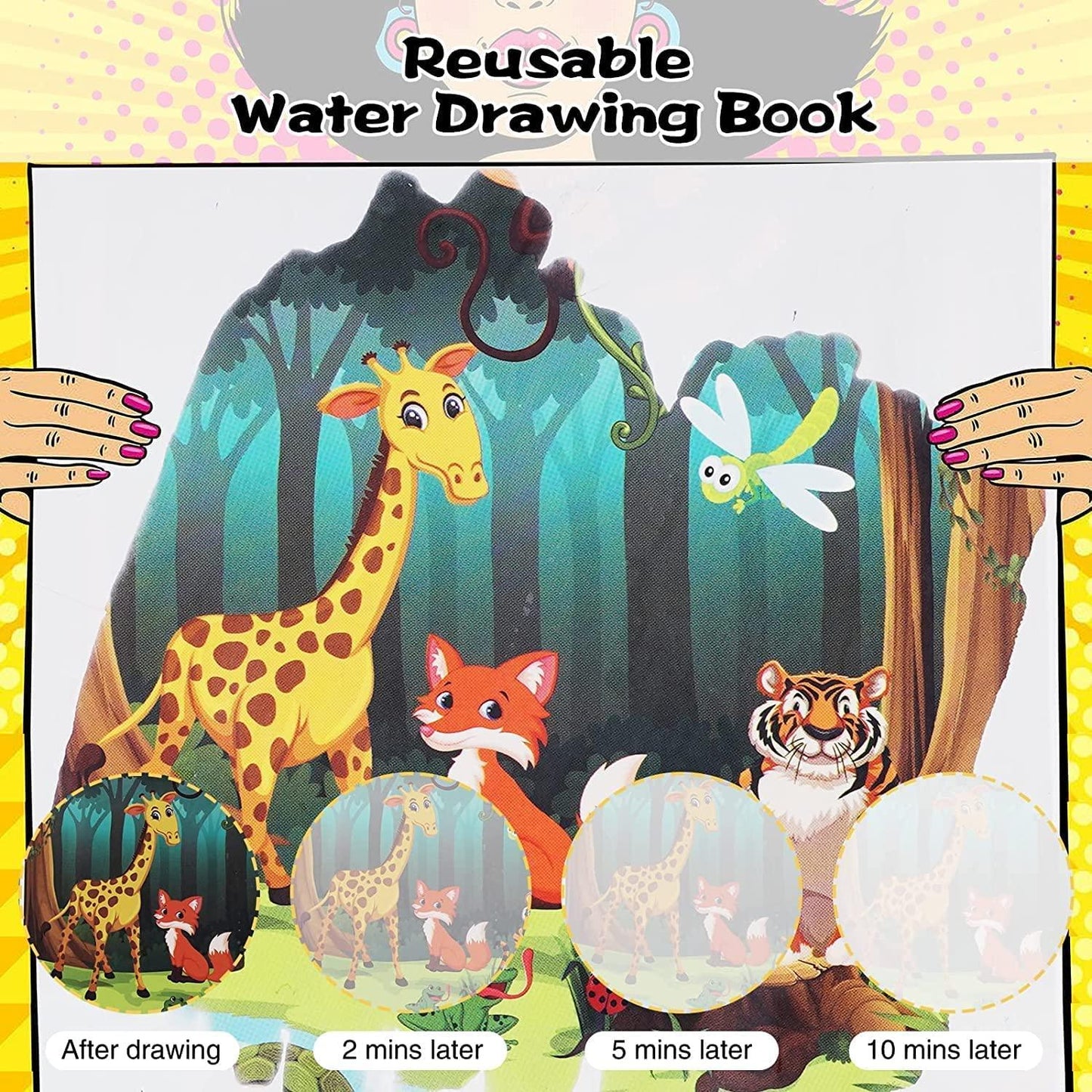 Reusable Magic Water Quick Dry Book for Kids – Mess-Free Learning Fun (Pack of 2, 4, or 6)