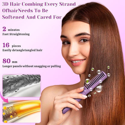 Meneflix Portable Cordless Mini Hair Straightener & Hot Comb – Rechargeable | Battery Powered