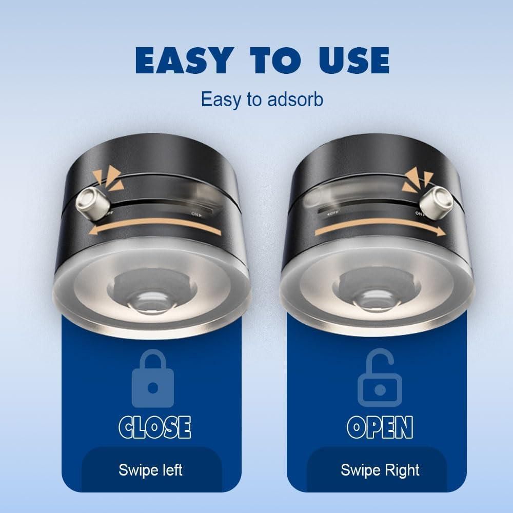 Vacuum Magnetic Suction Phone Holder – 360° Rotating, Foldable, Double-Sided Mount (Pack of 1)