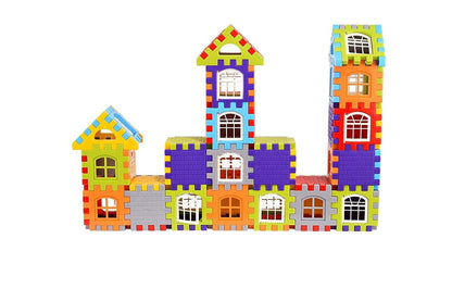 🏠 Building Blocks for Kids – 50 Pcs House Construction Set with Windows (Multicolor | Age 2–5 Years)