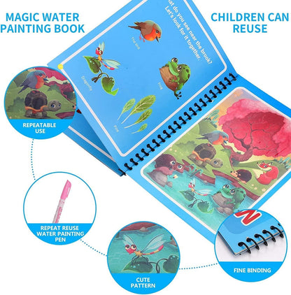Reusable Magic Water Quick Dry Book for Kids – Mess-Free Learning Fun (Pack of 2, 4, or 6)