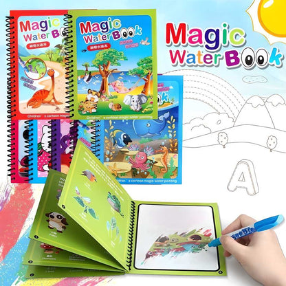 Reusable Magic Water Quick Dry Book for Kids – Mess-Free Learning Fun (Pack of 2, 4, or 6)